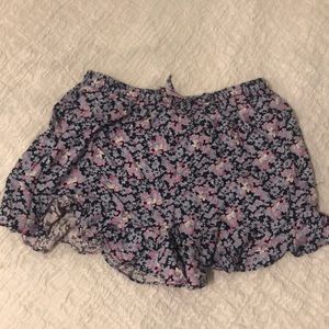 Floral loose fitting shorts